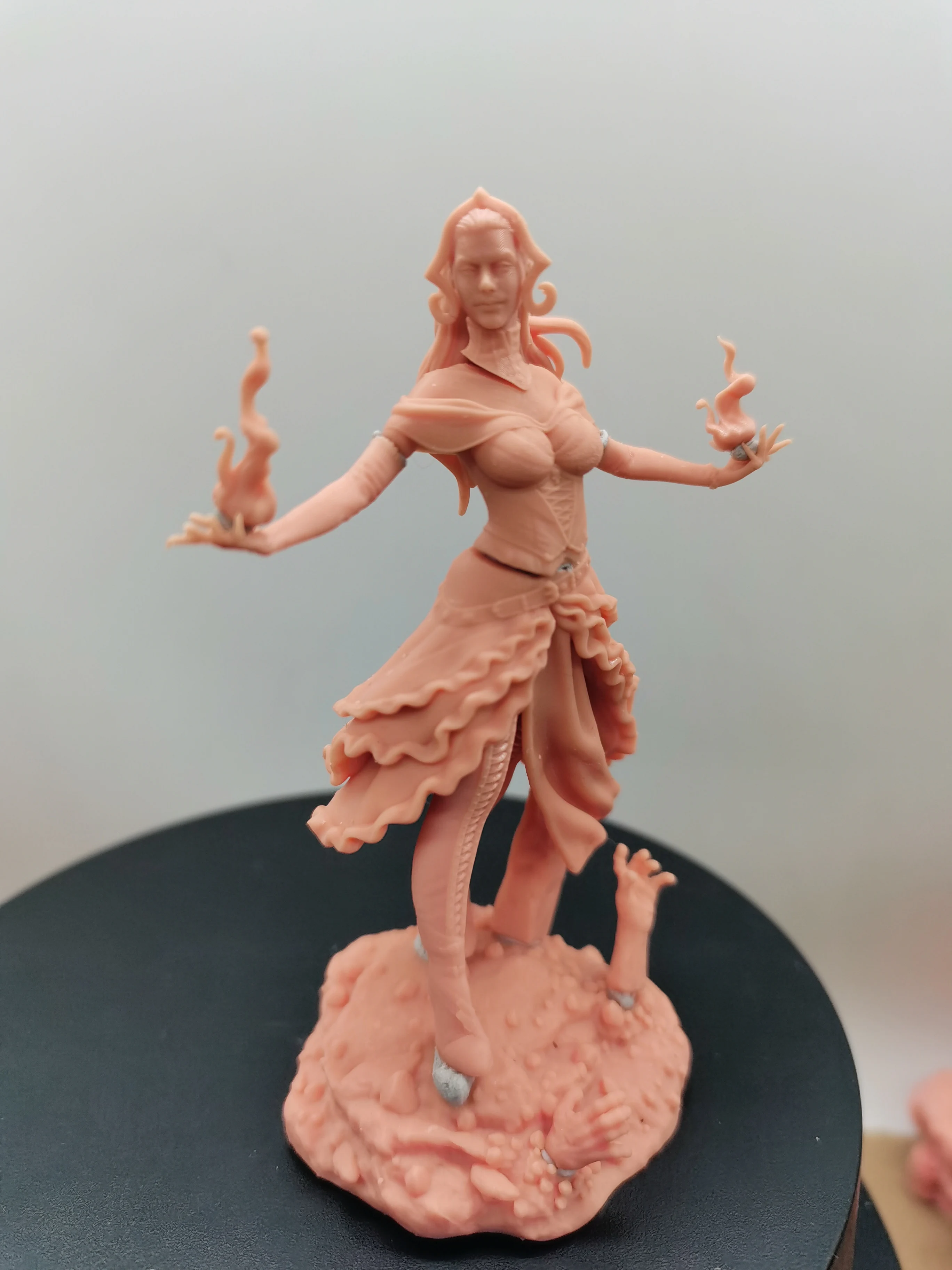 Resin Model Figure, 1/24 Scale Fire Element Woman, GK, Unassembled and Unpainted Kit, 3D DIY Toy