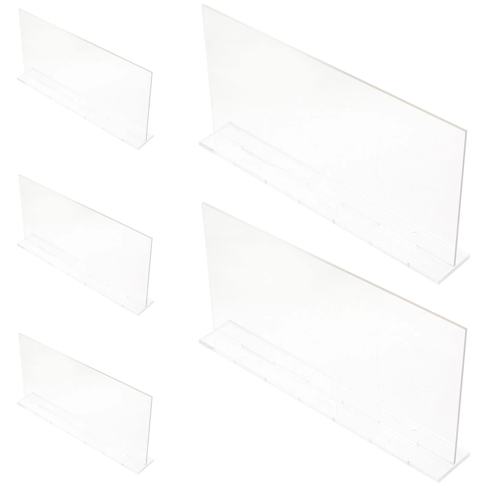 5Pcs Clear Acrylic Desk Name Plate Blank Office Sign Holder for Wedding Table Number Seating Stand Desk Name Plate