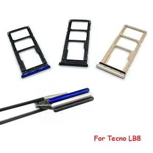 Bilashmart Sim Tray Holder Tecno Pouvoir 3 Plus LB8 SIM Card Tray Slot Holder Adapter Socket Repair Parts