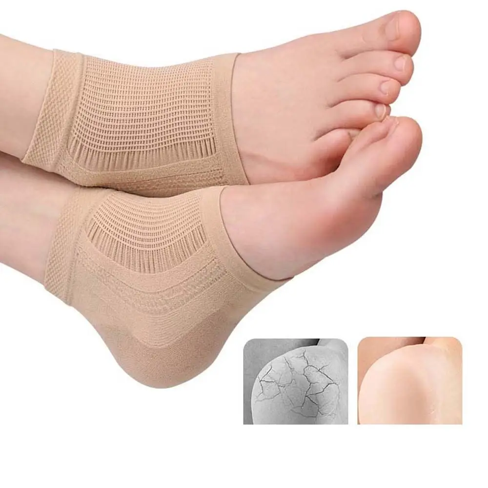 Feet Care Plantar Fasciitis Support Female Socks Half-yard Socks Gel Heel Protector Silicone Heel Pads Heel Sleeve Pads