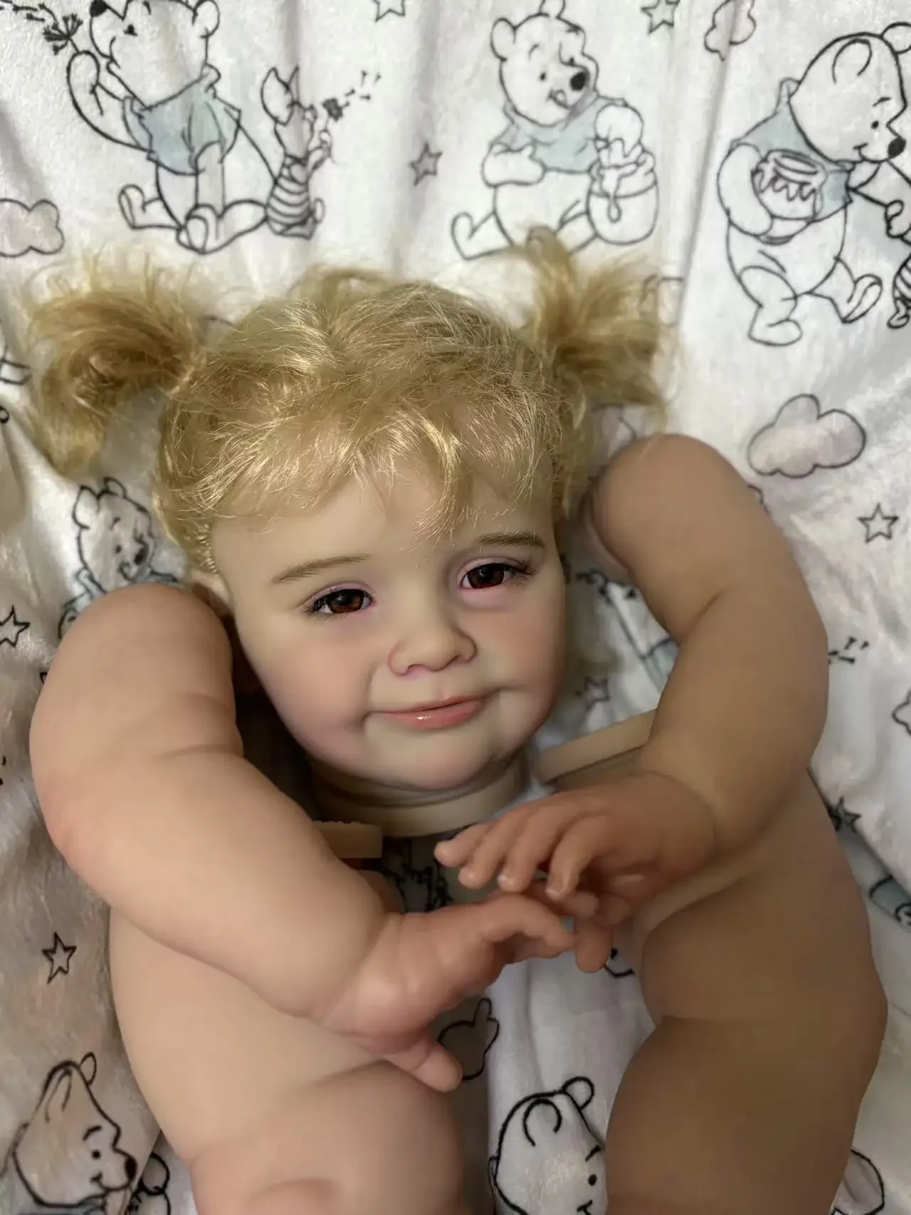 

DLS Индивидуальные ограниченные поставки 26 дюймов Reborn Baby Zoe с укорененными волосами, уже окрашенный комплект с тканевым корпусом, Рождественский подарок