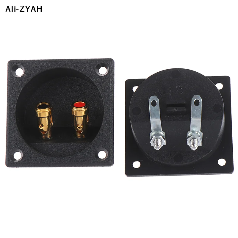 【Ha8】()1Pc 2025 New 50mm Round Cup Subwoofer Plug Car Stereo Speaker Box Terminal Connector With 4 Mounting Holes