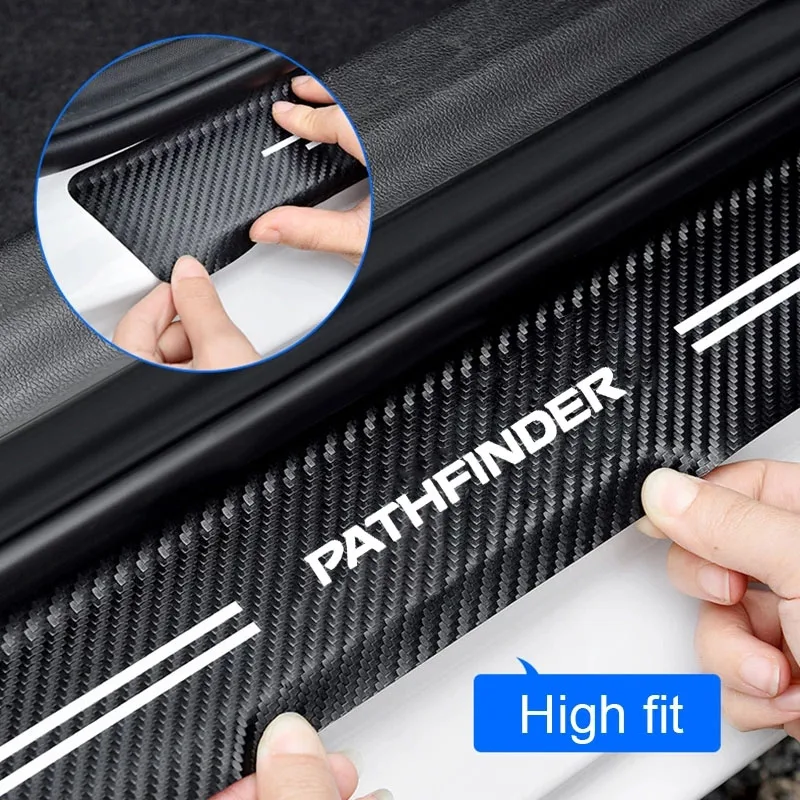 Carbon Fiber Car Sticker Auto Door Trunk Strip For Nissan Pathfinder R50 R51 R52 R53 1986-2016 2017 2018 2019 2020 2021 2022