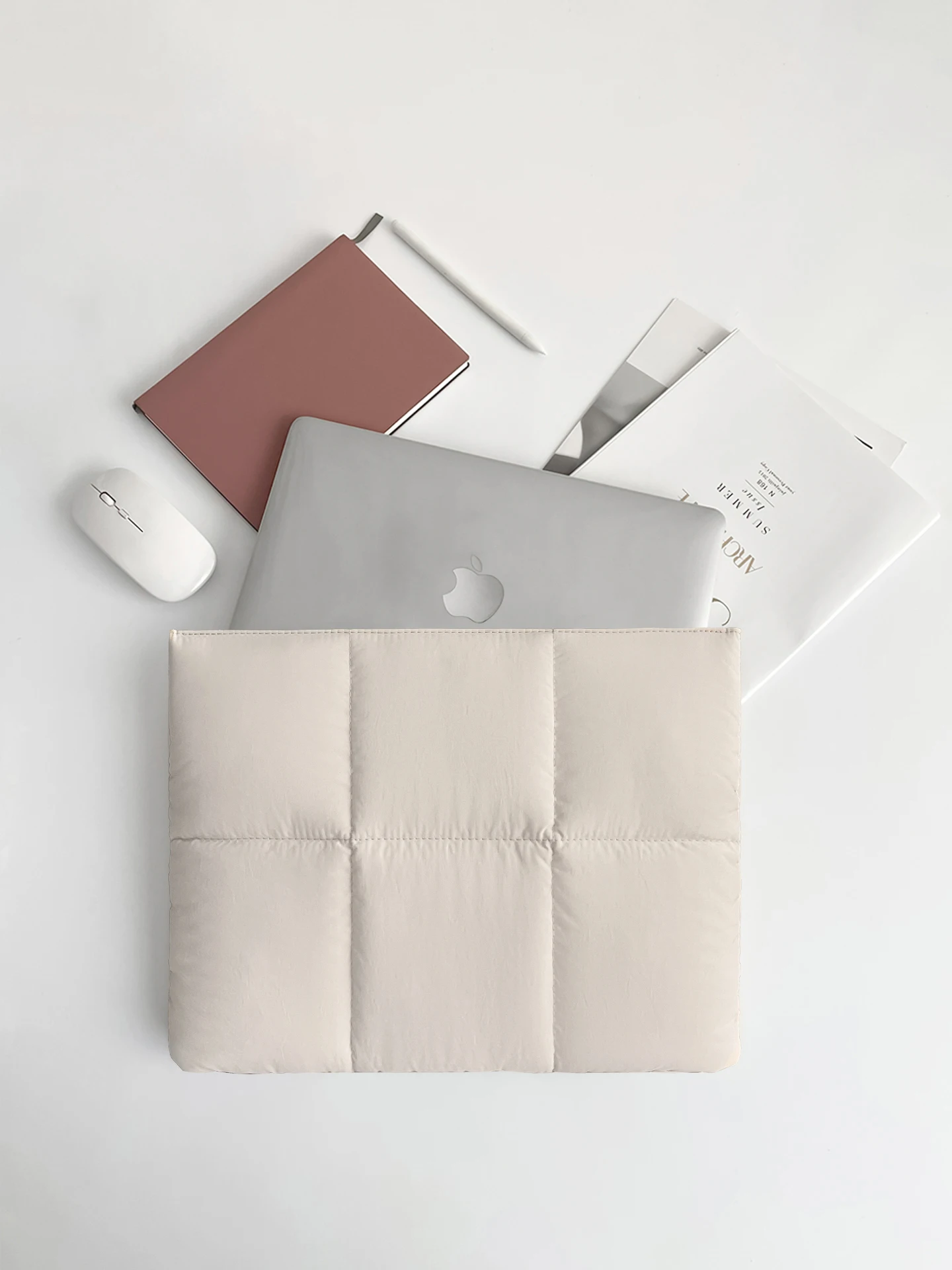 Puffy Laptop Bag 13 14 15 15.6 16 Inch For MacBook Xiaomi HP Shorkproof Resistant Ultra Light Fluffy Notebook Sleeve Poouch Case