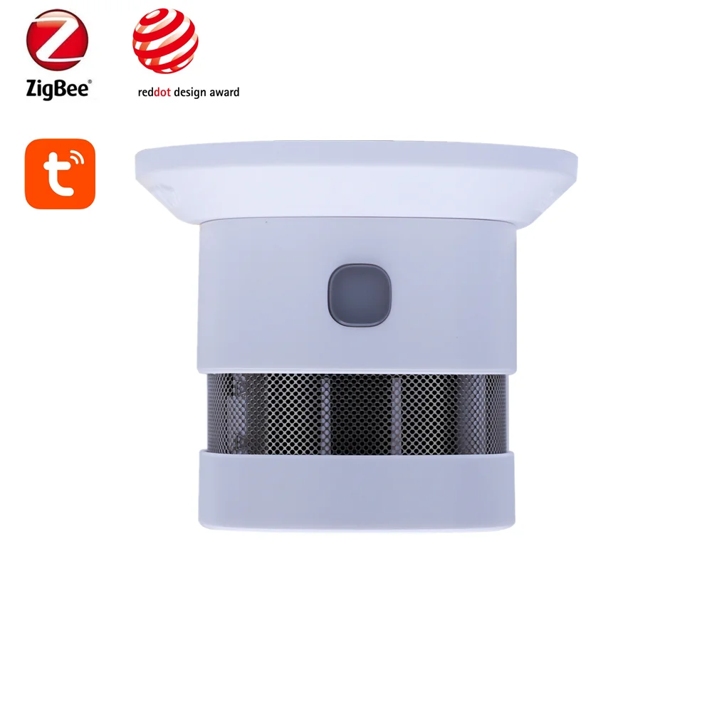 CE14604 Tuya Zigbee 3.0 Smoke Detector Alarm 85dB Big Sounds Fire Prevention Sensor With Smart Life App Control