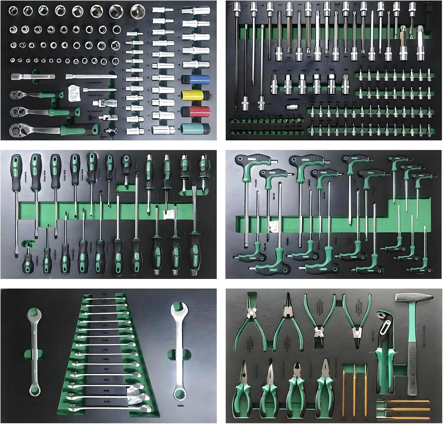 

Professional Mechanic Auto Repair Tool Set, 258 Pieces with Ratchets, Wrenches, Screwdrivers, Pliers and Sockets(258 Pieces)
