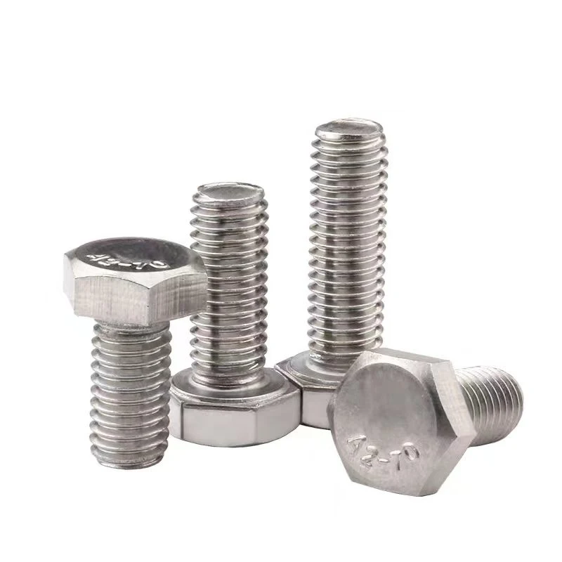 304 stainless steel external hexagon screw extended DIN933 hexagon bolt screw complete M20 M22 M24 Large Size External Hex Screw