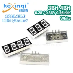 Tubo de luz LED Digital, pantalla LED blanca de 5 piezas, 0,28 pulgadas, 0,36 pulgadas, 0,56 pulgadas, 3 bits, 4 bits, ánodo de cátodo, 8 figuras