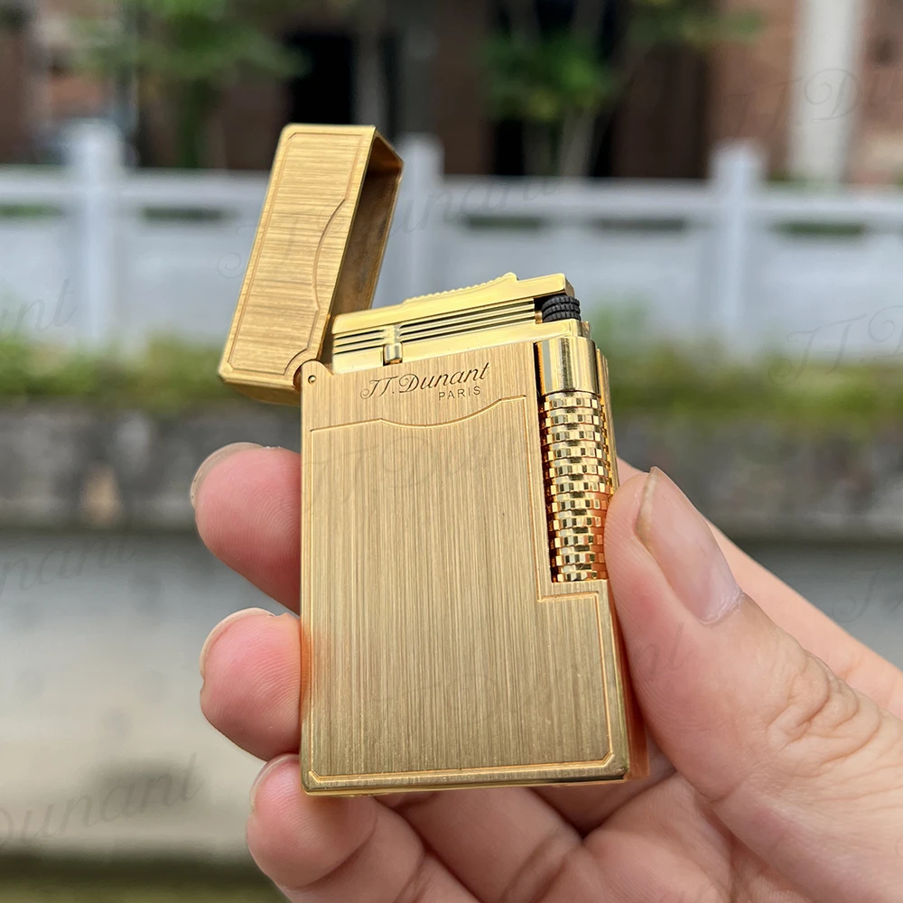 New Arrive JT Dunant Lighter Ping Sound Smoke Gadgets Metal Drawing Design Cigar Accessories Best Birthday Gift to Someone