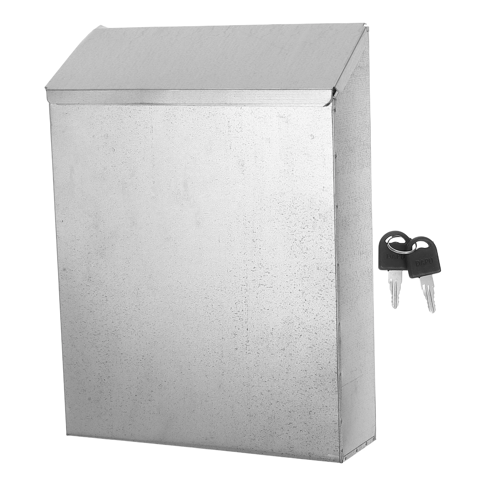 

Suggestion Mailbox Lockable Wall Mount Outdoor Silver Iron Box Durable Hanging Privacy Feedback Collection School Community Use
