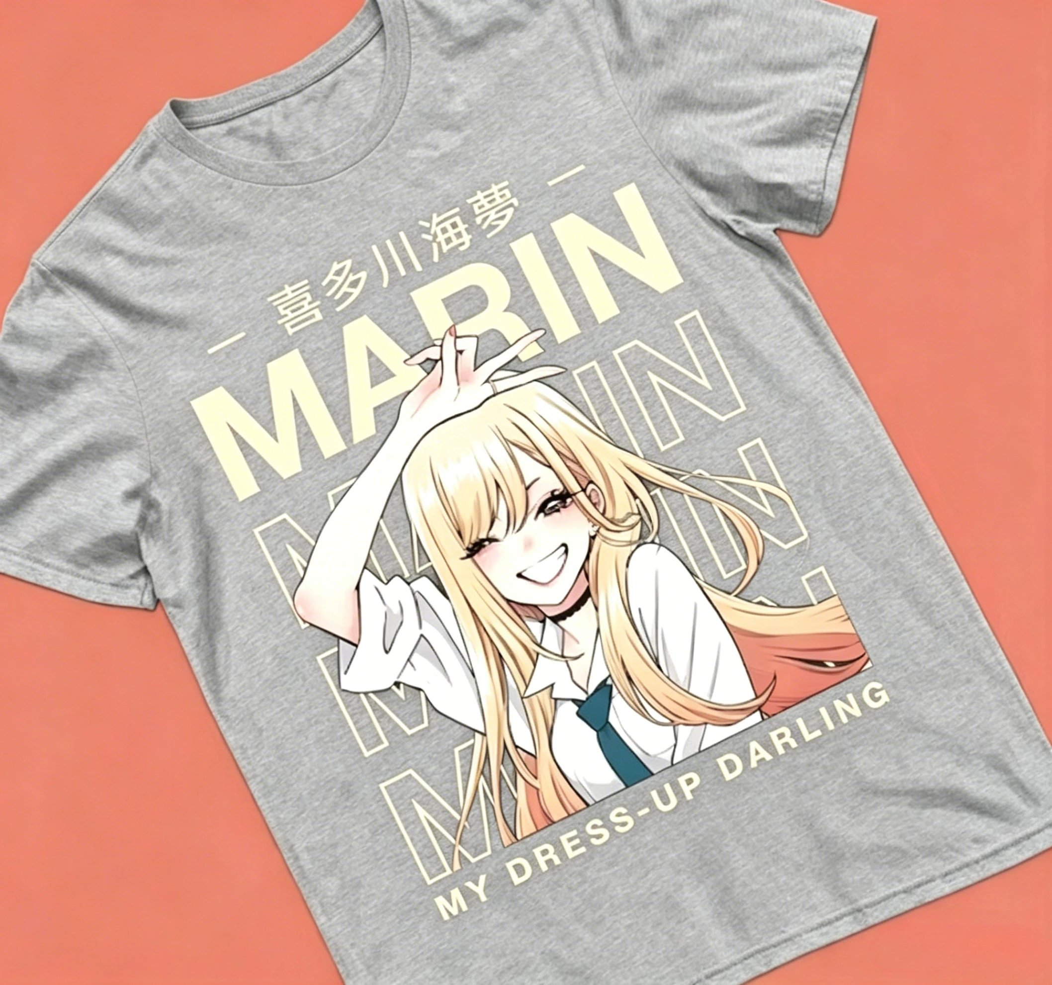 Marin Kitagawa Yellow Style My Dress Up Darling Unisex T-Shirt Anime-Liebhaber – Detail 3