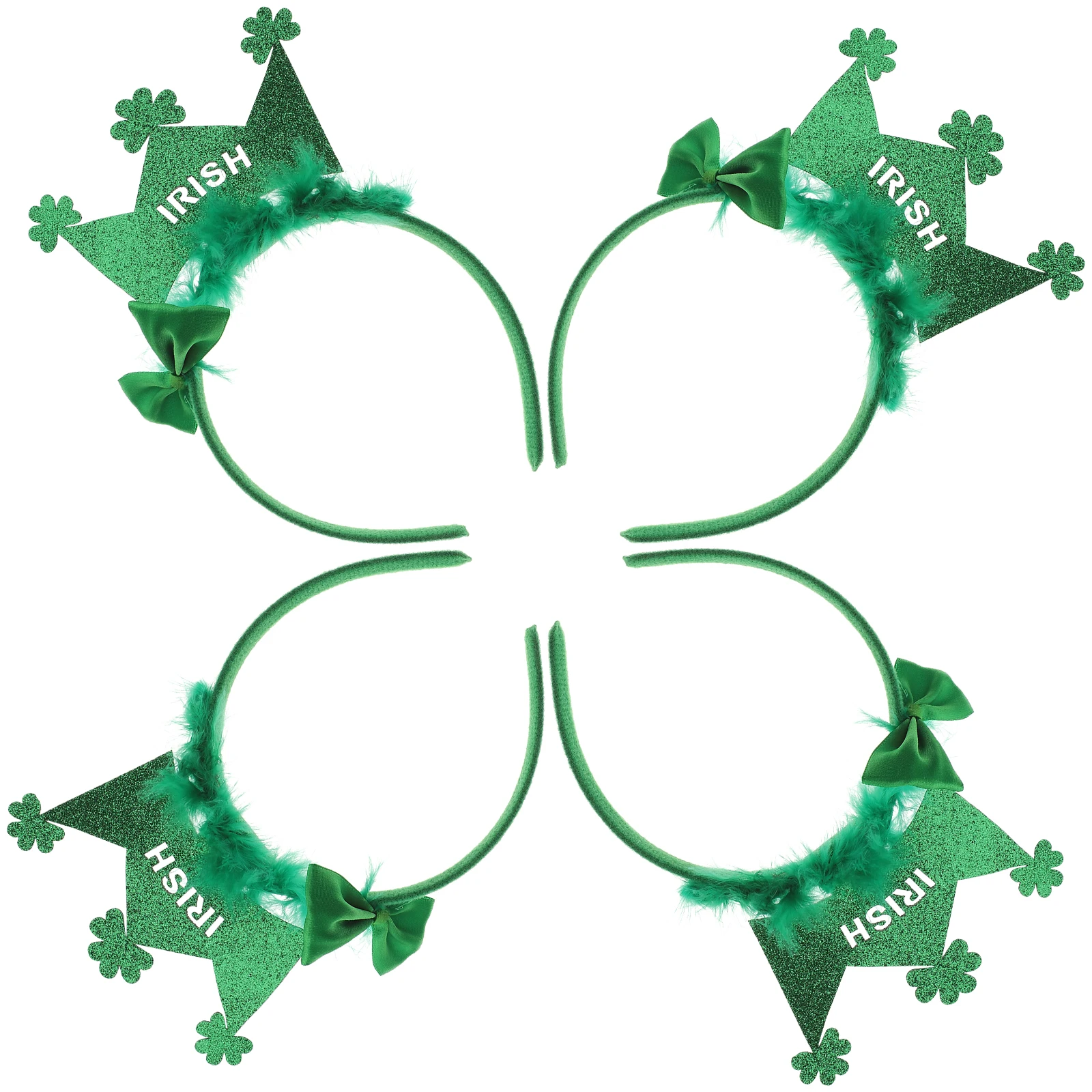 

4Pcs Clover Day Adults Headdress Holiday Shamrock Holiday Headb s Party Irish Day Party Headb Headwear Festive Supply