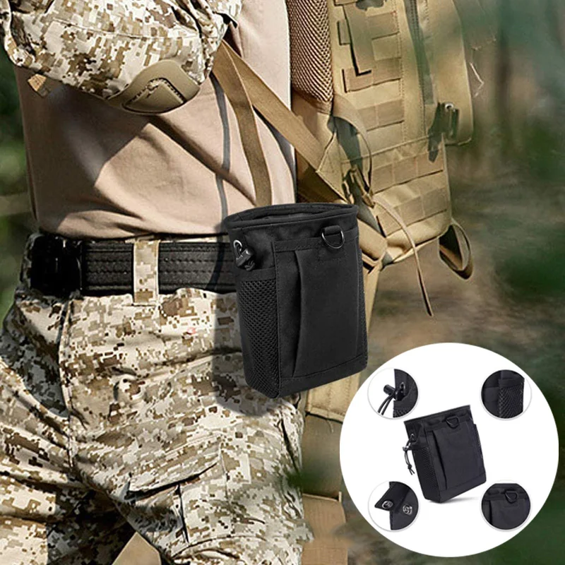 600D Nylon Portable Recycling Bag Outdoor Molle Pouch Backpack Hanging Bag EDC Gear Waist Sports Hunting Tactical Bag