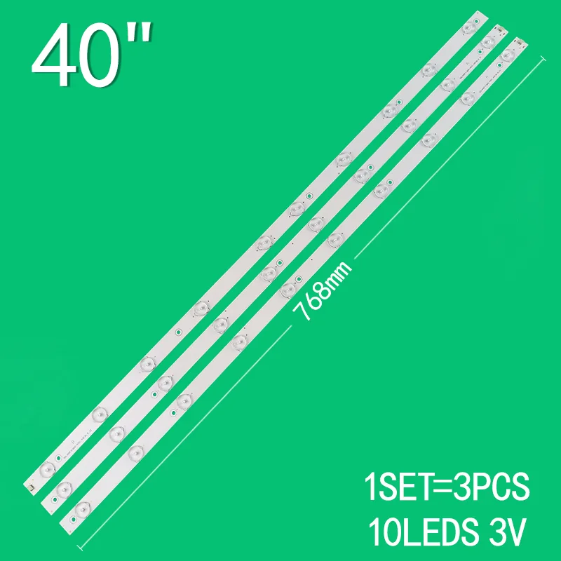 

1 комплект = 3 шт. (2A + 1B) 768 мм Светодиодная лента для подсветки SDL400FY(QD0-400)_ 40E36_A_X1 SDL400FY(QD0-400)_ 40E36_B_X2 для Dl4077i Dl4077