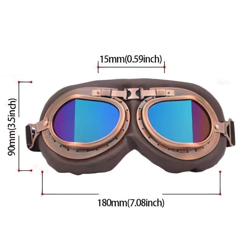 Retro Motorbike Motocross Helmet Pilot Goggles Jet Vintage Wwii Pilot Goggles Motorcycle Scooter Glasses Offroad Glasses