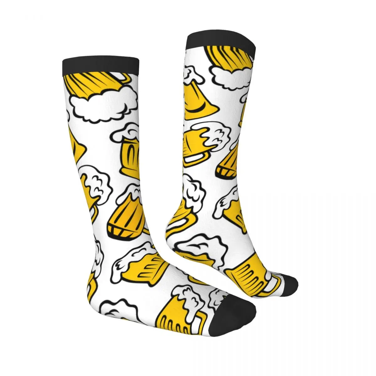 جوارب الربيع/الخريف فوق الركبة، أكواب البيرة اللطيفة، جوارب طويلة للرقص المدرسي #3