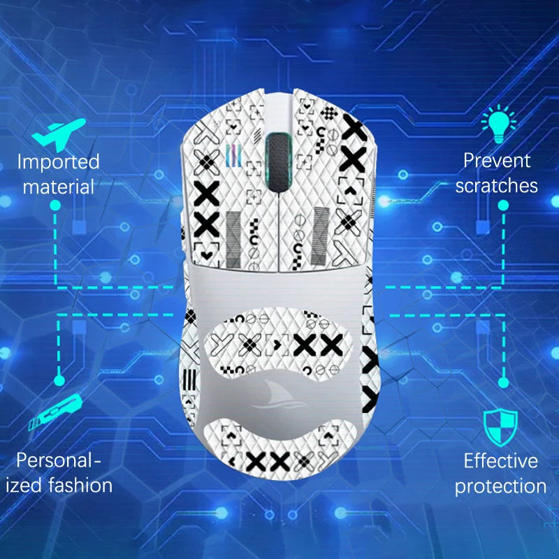 Mouse Grip Tape Skate Sticker Non Slip Suck Sweat Mouse Anti-Slip Sticker For Darmoshark M3