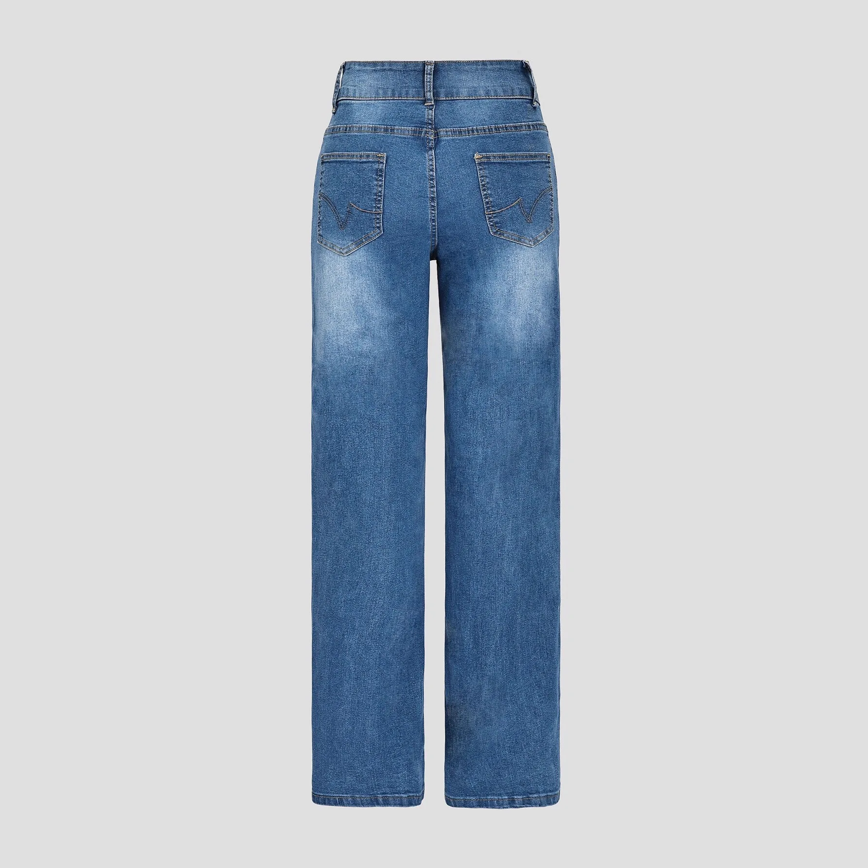 Loose Casual Straight Jeans Women's Wide-leg Pants New