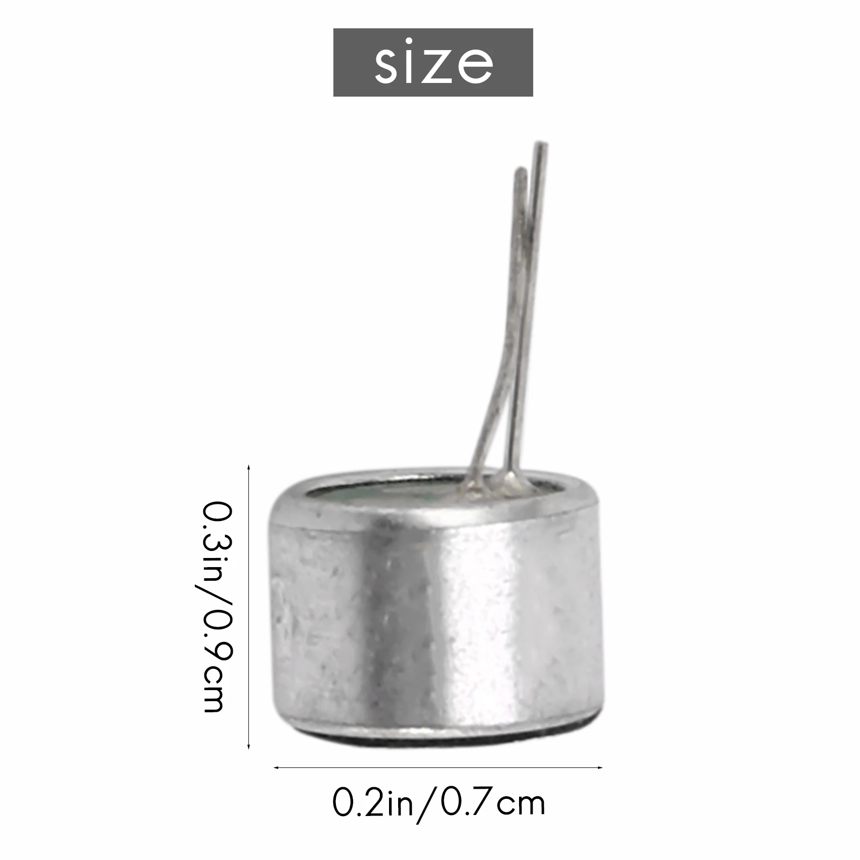 N16R 10 Pcs 2 Pin Mini MIC Capsule Electret Condenser Microphone Silver Tone Black