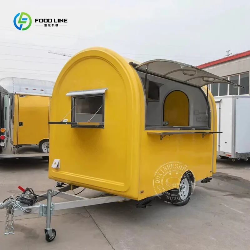 

Mobile Food Truck with Full Kitchen Concession Mini Portable Food Trailer Dessert Cart Coffee Kiosk for Sale