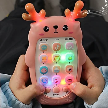 Baby Phone Toys Bilingual Telephone Teether Music Voice Toy Early Educational Learning Machine Electronic Children Gift Baby Toy 1
