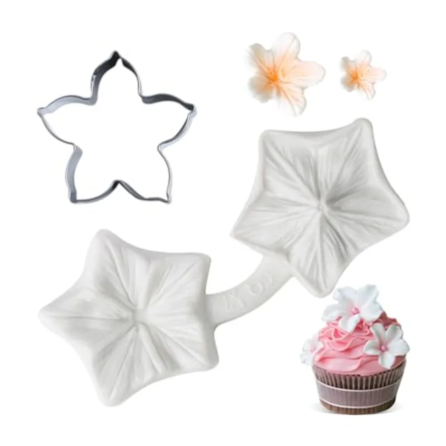

KALAIEN Flower Cupcake Toppers Fondant Sugar Craft Tools Gumpaste Chocolate Moulds
