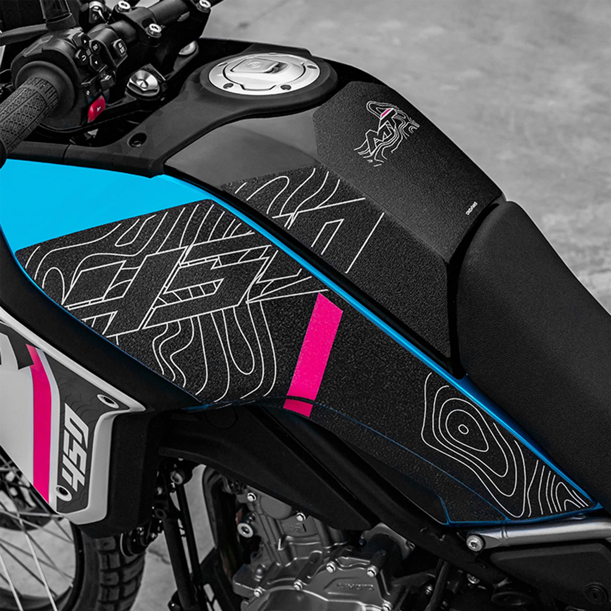 Compatible with 2024-2026 CFMOTO 450MT Motorcycle Anti-slip Tank Pad Protector Sticker Anti-scratch Fuel Tank Decal Accessories