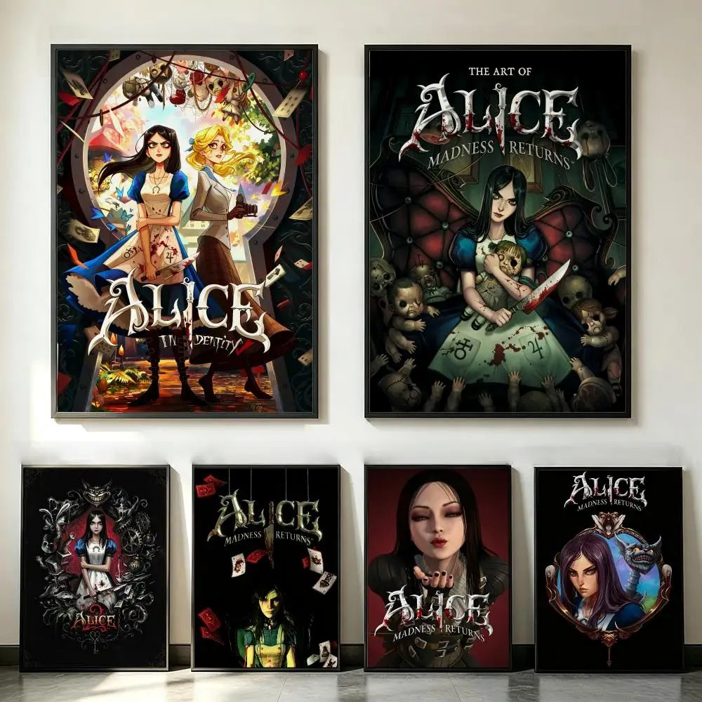 game Alice: Madness Returns Poster Poster HD Trendy SelfAdhesive Wall Art Print For Living Room Bedroom Dorm Office Home Gift