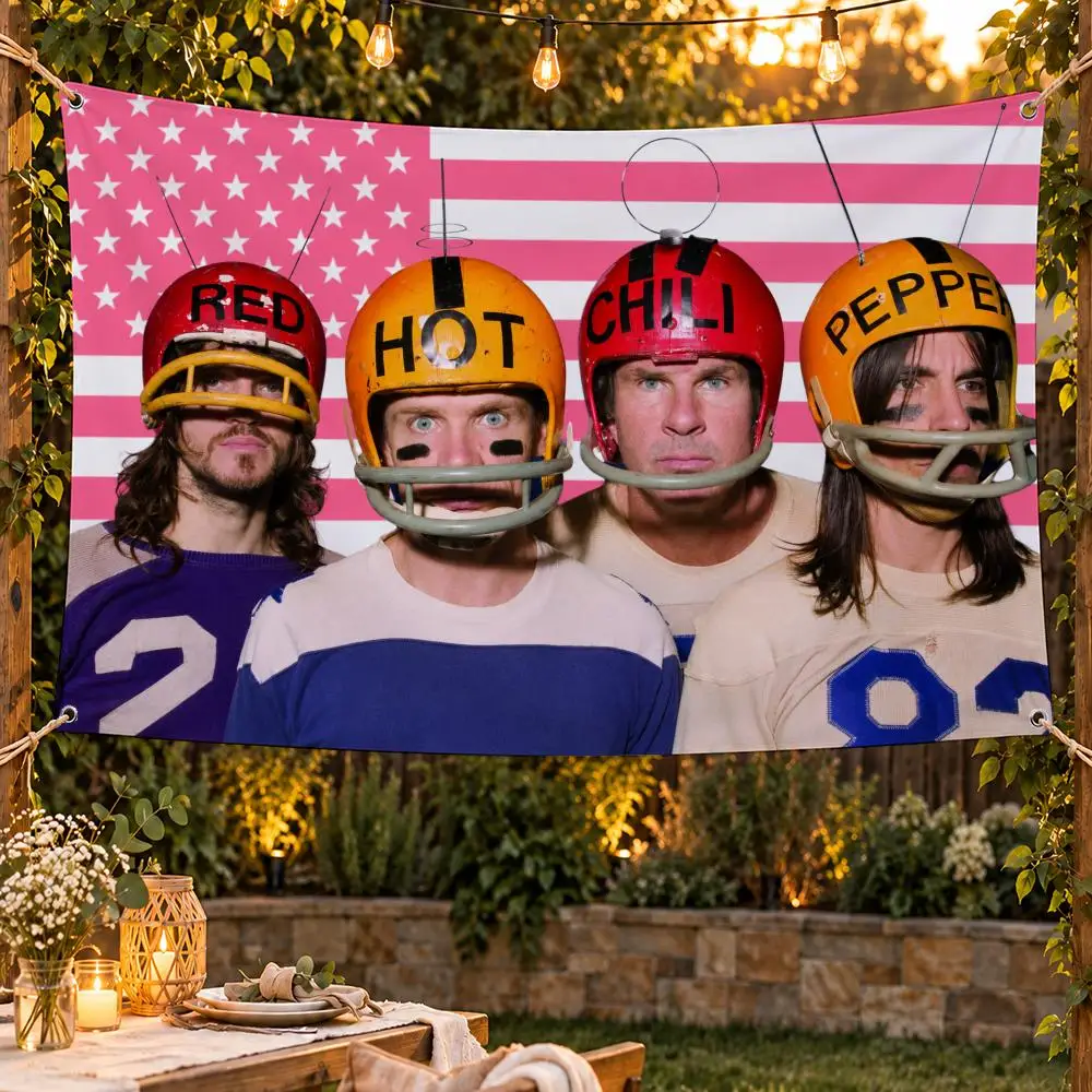 Red Hot Chili Peppers Flags For Garden Party Living Room Home Wall Flag Bedroom Outdoor Decor