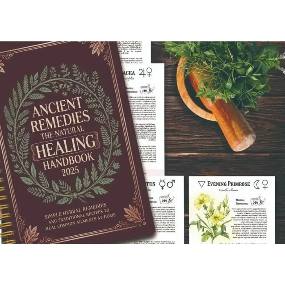 

Natural Healing Handbook Spiral Bound Guidebook For Herbal Remedies And Holistic Health Support With Step By Step Protocols
