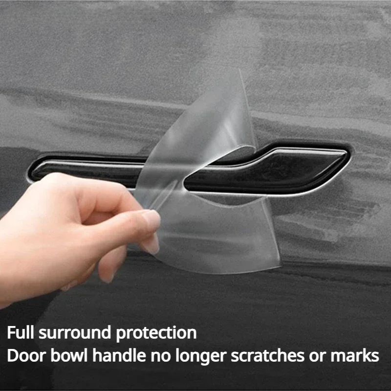 For Tesla Model 3 Y Door Handle Film TPU Transparent Door Handle Scratch Protector Inverted Door Handle Paint Protective Film