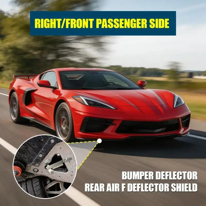 Stainless Steel Front Bumper Air Deflector Front Lower Bumper Deflector Easyly Install for 85580653 85580654 87HA