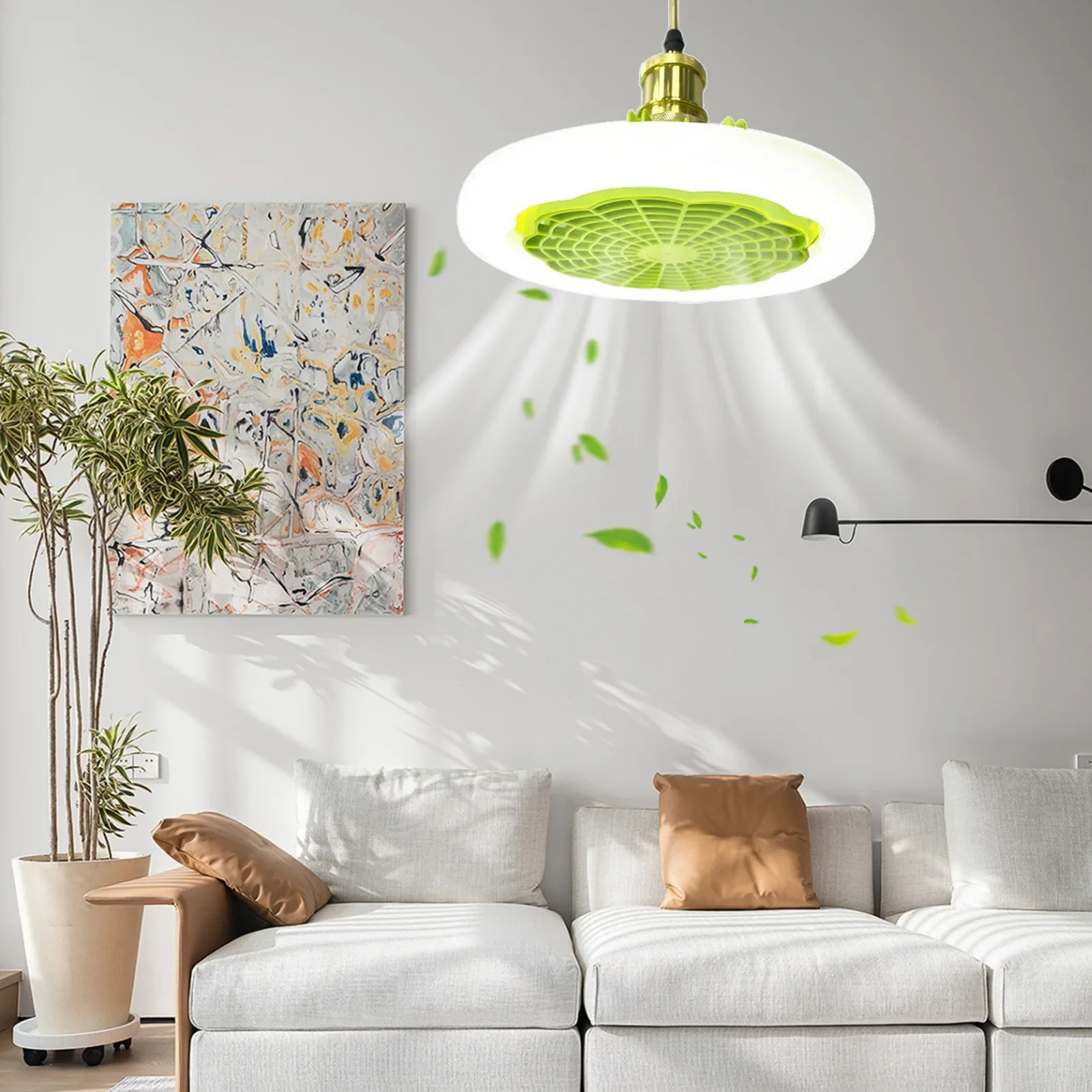 Ceiling Fans Light 30W LED Light Smart Ceiling Fan Remote Control Modern Ceiling Fan Light 3 Speed 3 Color Light for Living Room