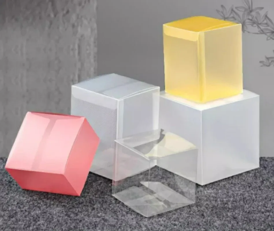 

10PCS Clear Plastic PVC PP Storage Boxes, Foldable Organizer with Lid for Jewelry, Collectibles, Crafts DIY& Small Items Gift