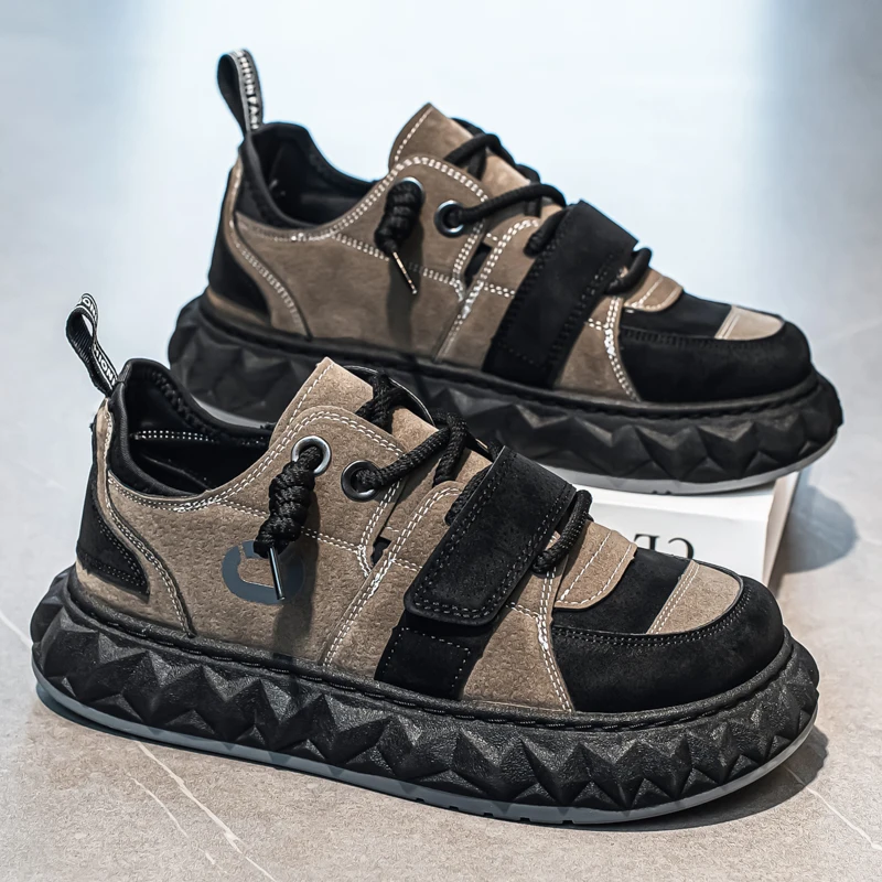 Mixed Colour Autumn Casual Shoes For Men Comfortable Anti Slip Sneakers Man Fashion Outdoor Youth Tide Male Board Class Footwear
