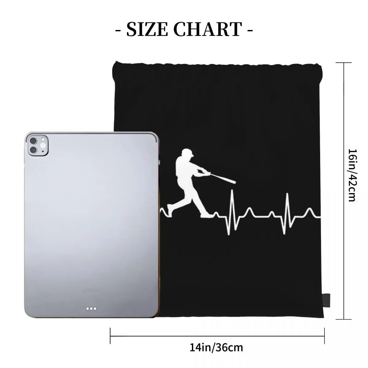 야구 선수 하트비트 백팩, 휴대용 드로스트링 백, 드로스트링 번들 포켓 스포츠 가방, 남녀공용 책가방