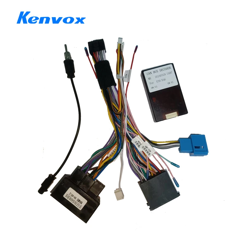 android Car radio Canbus Box Decoder For BMW E39 E46 E90 X1 X3 16 pin Stereo Wiring Harness Plug Power Cable Adapter