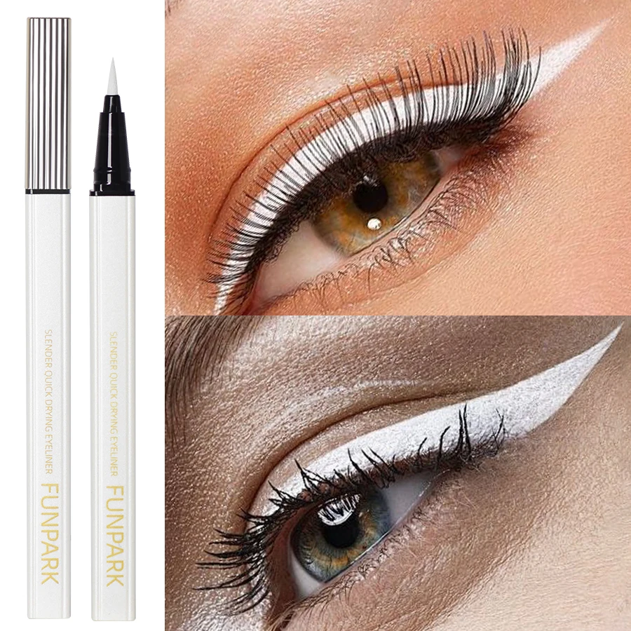 1PC White Liquid Eyeliner Pen Matte Long Lasting Waterproof Eye Liner Pencil Quick-drying Non-smudge Eye Makeup for Women Cosmet