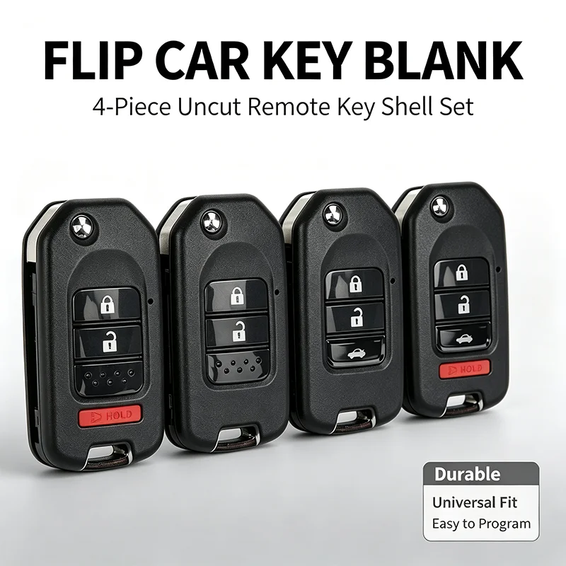 2/3/4 Button Car Key Remote Replacement Shell Accessories No Chip For Honda Accord CR-V FIT XRV VEZEL CITY JAZZ CIVIC HR-V FRV