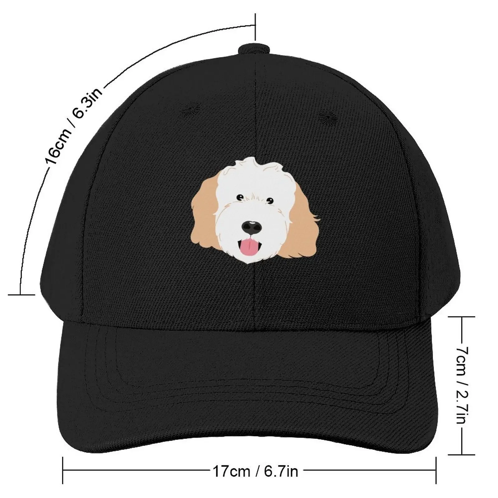 LOVE White Cream Goldendoodle Dog Baseball Cap Rugby Luxury Cap For Girls Men's