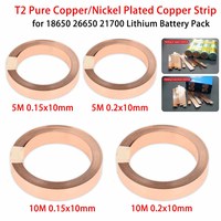 5M/10M T2 Nickel Plated Copper Strip/Pure Copper Strip Spot Welder Tool For 18650 Battery 0.15mm 0.2mm Welding Nickel Sheet ﻿