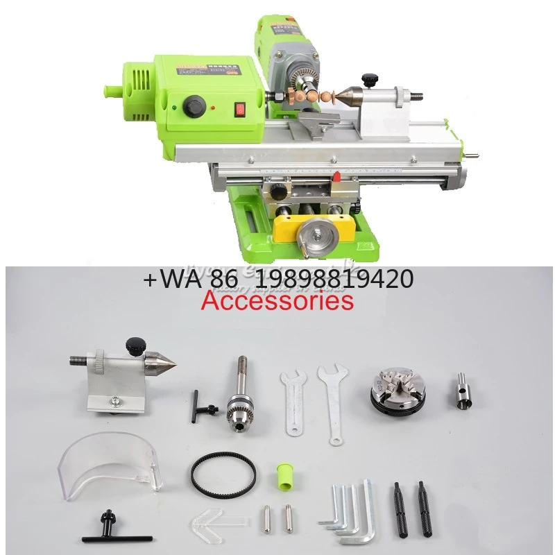 220V LY 3309 Miniature Buddha Beads Lathe Machine Tool With 4 Jaw Chuck Woodworking Mini Wood Lathe Machine 1200W