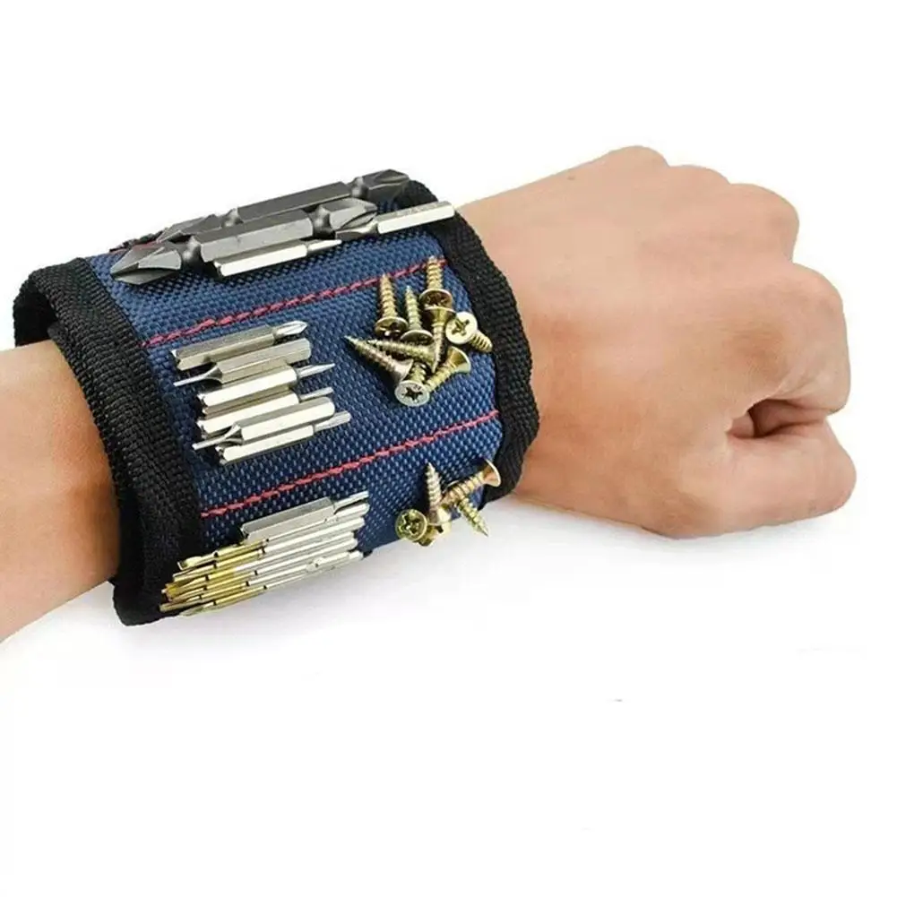Strong Magnetic Portable Tool Wristband Adjustable Bag Small Metal Electrician Phone Wrist Belt Screws Cp Nails Bolts view 5
