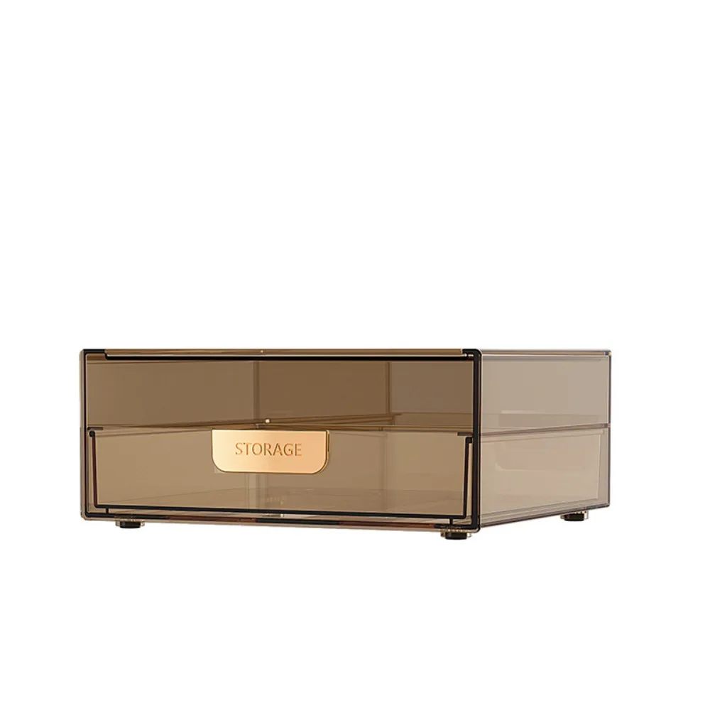 

Transparent Acrylic Cosmetics Storage Box Drawer Type Dustproof Jewelry Display Rack Large Capacity