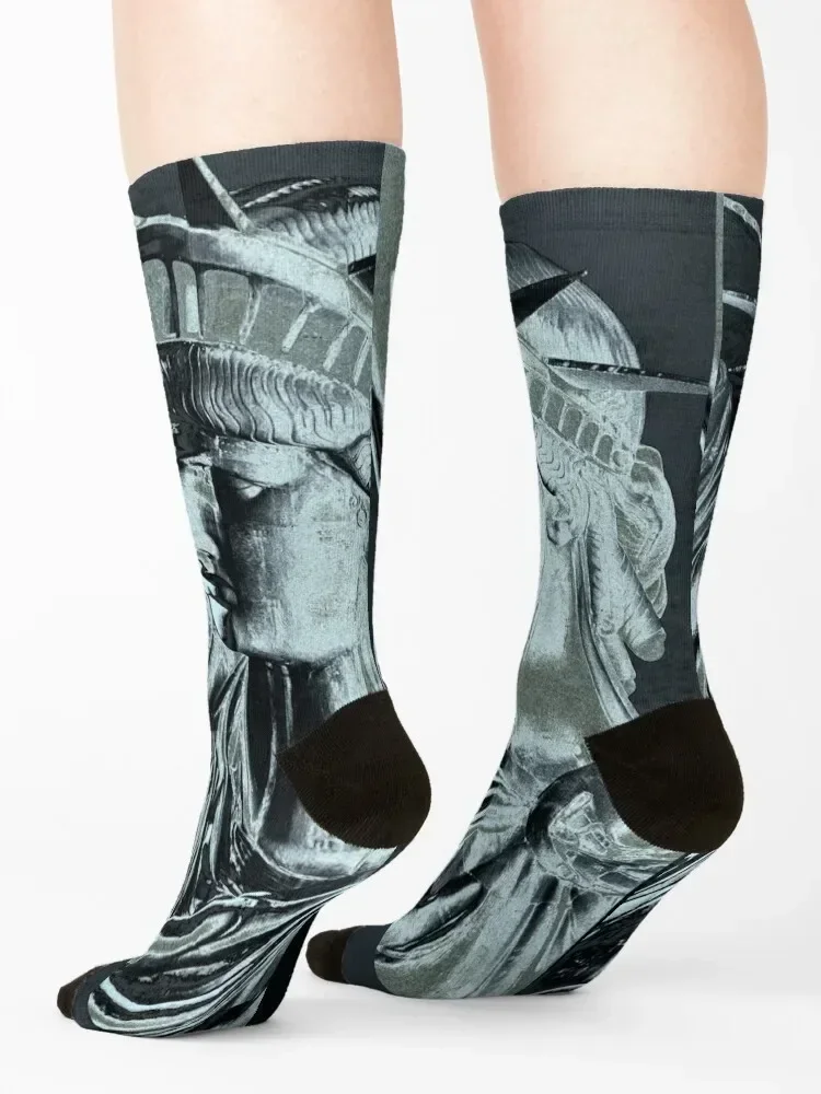 Verchromte Freiheitsstatue Socken unverzichtbare Winter-Thermosocken für Jungen und Kinder für Damen