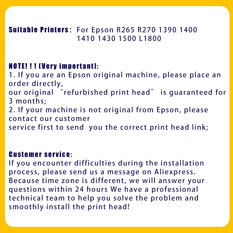 Kompatybilna głowica drukująca A3 UV DTF DTG do drukarki Epson 1390 1400 1410 1430 R360 R380 R390 R265 R270 R380 R390 RX580 RX590