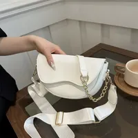 Fashion Double Straps Shoulder Bag, Casual Solid PU Leather Versatile Crossbody Bags for Women Festival Gift Crossbody Bags 2024