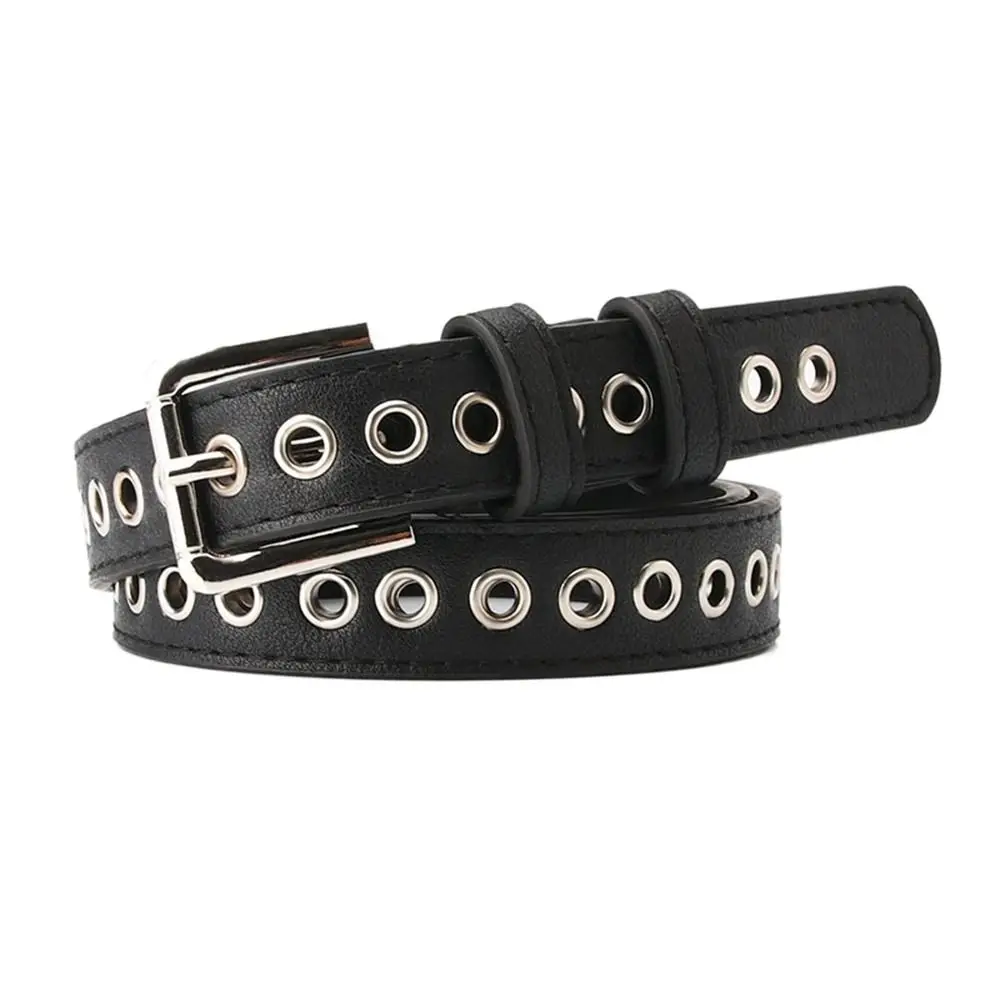 العصرية فاسق بسيط للرجال بنطلون فستان رقيق دائرة دبوس مشبك الجينز بولي حزام حزام جلد حزام الخصر حزام الخصر حزام الخصر #4