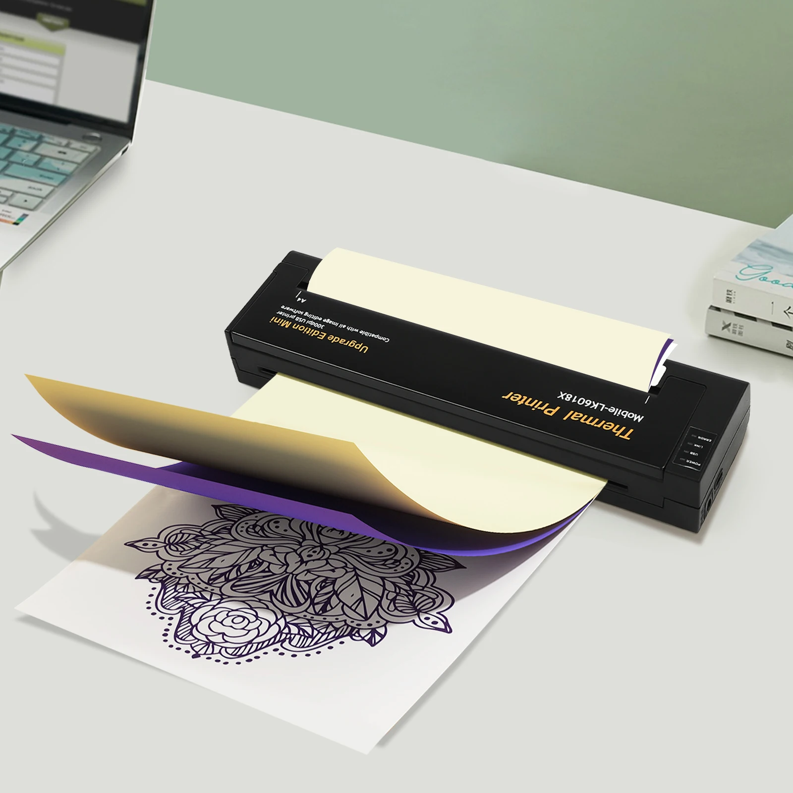 

Thermal Printer Portable Printer Heat-Resistant Transfer Machine with Carrying Bag for Printing Specialized Transfer Papers