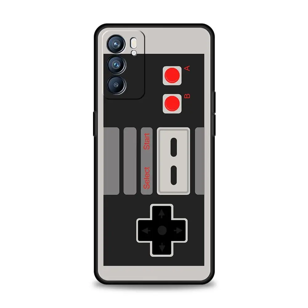 Video Game Boy Vintage GamePad Case For Oppo Find X6 Pro X5 A54 A53 A52 A9 A15 A95 A17 A16 A76 A74 A57 Reno8 Reno6 Pro 5G Cover